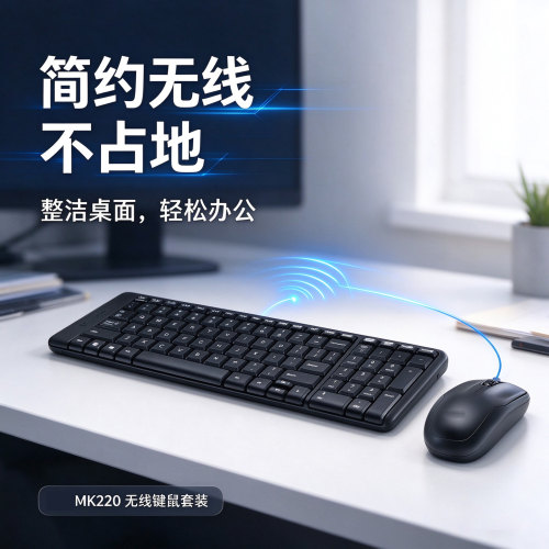 键鼠套装简约设计，防泼溅，联保