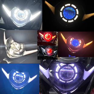 适用铃木GSX250R大灯总成改装 GSX250双光透镜天使眼 恶魔眼配件