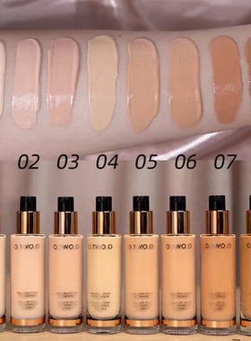 黄黑皮粉底液混油皮轻盈遮瑕控油保湿美黑小麦色调和液Foundation