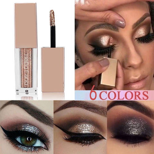 单色闪钻石珠光眼影液 偏光立闪耀香槟金卧蚕高光舞台夜店妆眼影