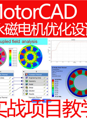 MotorCAD永磁电机优化设计视频教程Python脚本讲解定子峰值案例