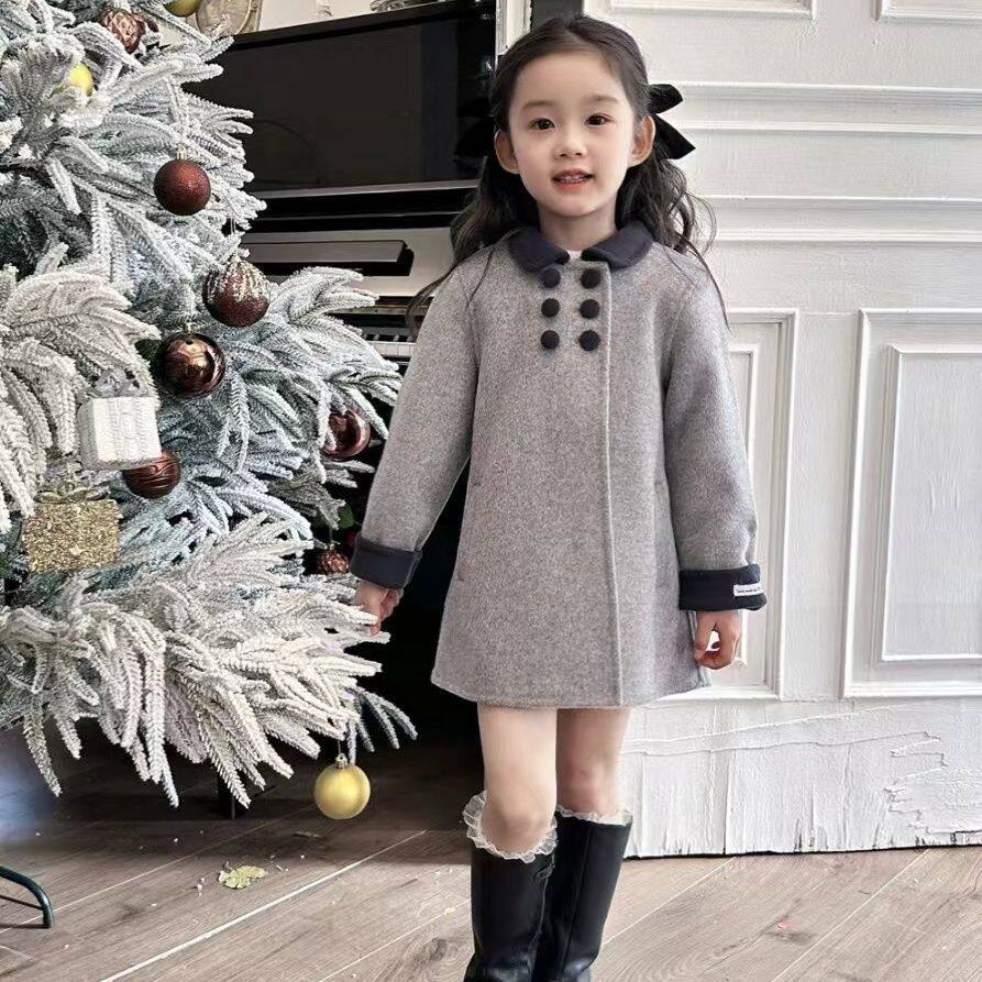 女童秋冬款韩版双面羊绒新款