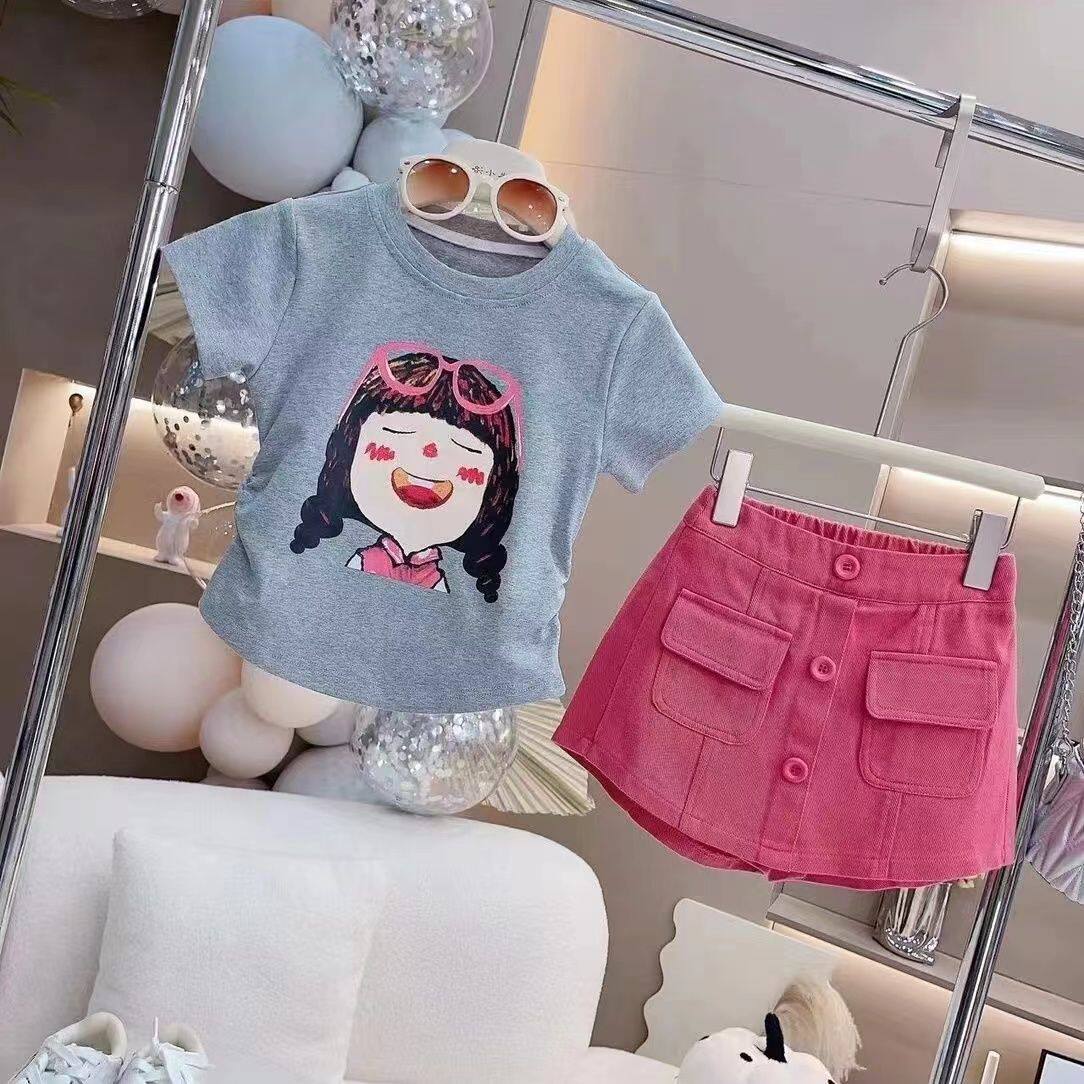 女童套装卡通短袖夏款204