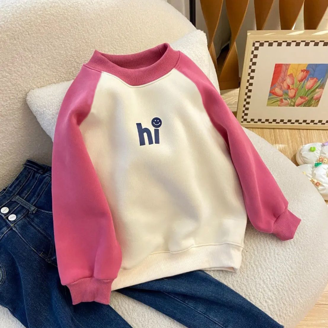 女童卫衣2025春秋季新款中大童洋气簿款上衣3-15岁套头宽松打底衫