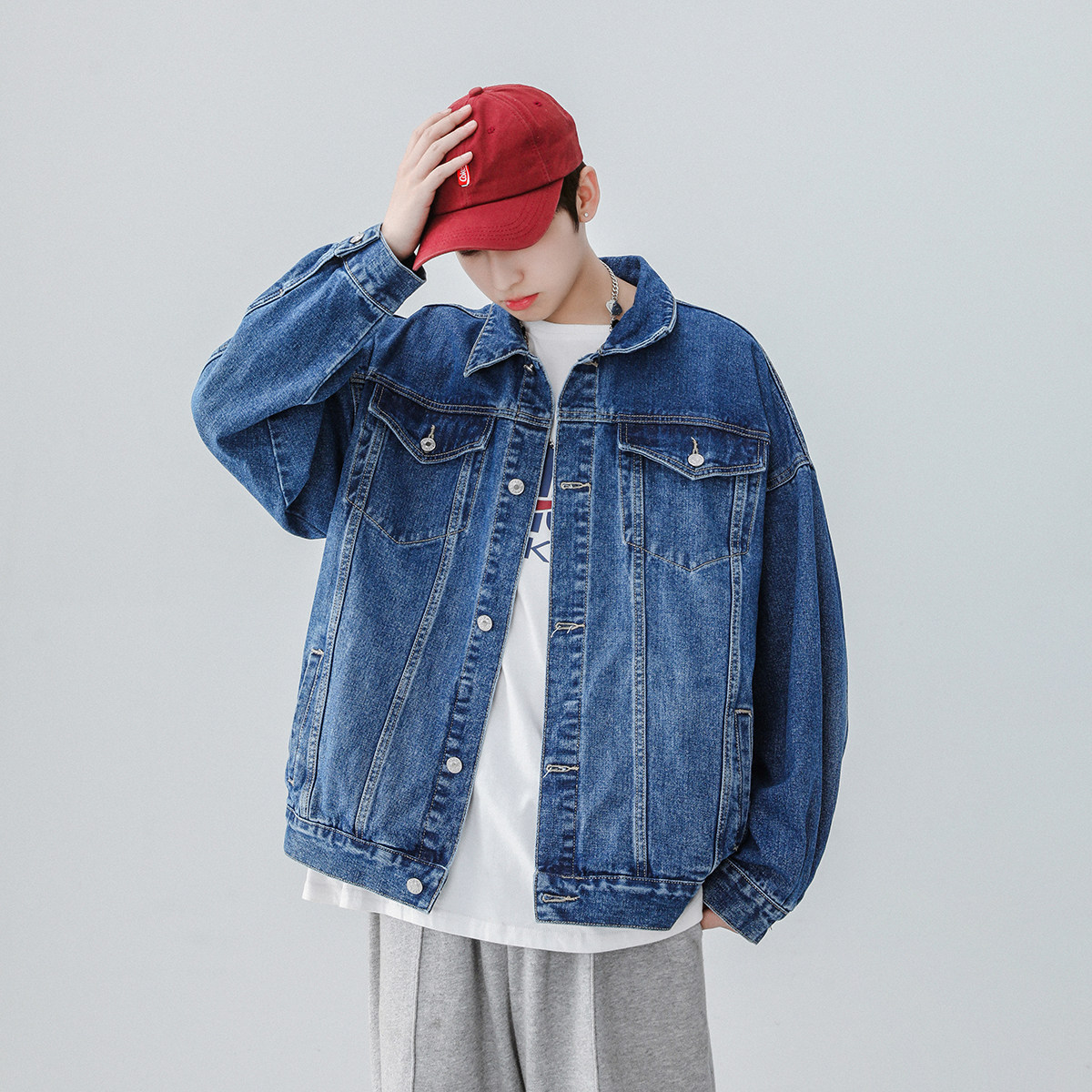 秋季上衣夹克连帽工装休闲外套牛仔N993/P110/178,男装夹克,星座202-1