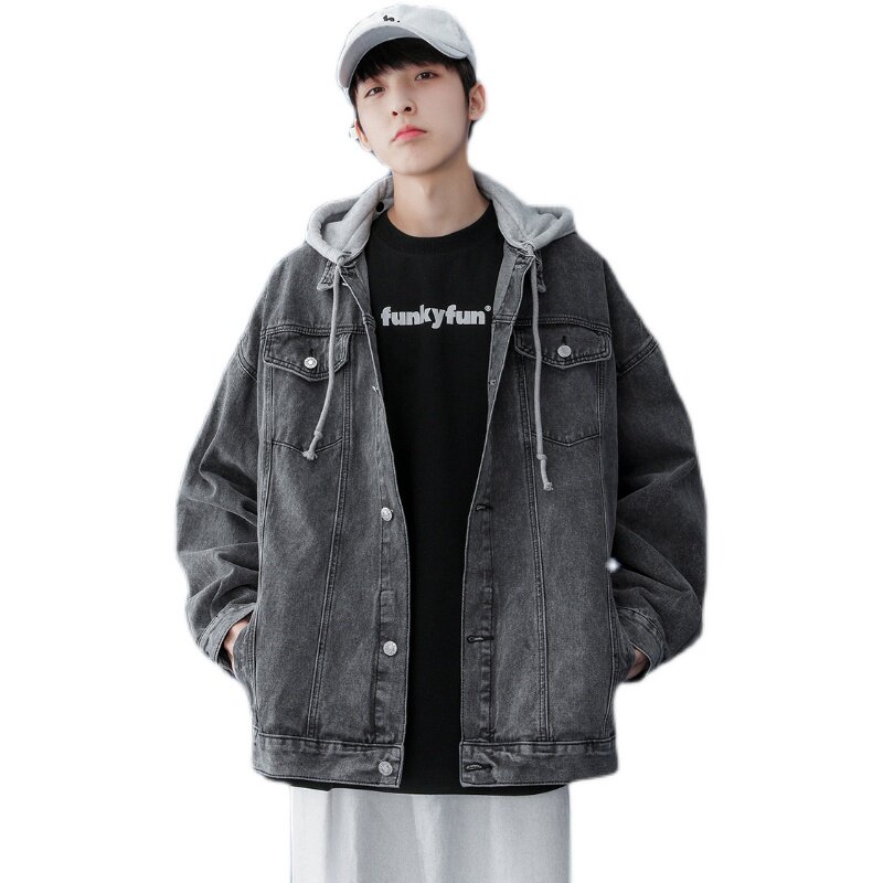 秋季上衣夹克连帽工装休闲外套牛仔N993/P110/178,男装夹克,星座202-1