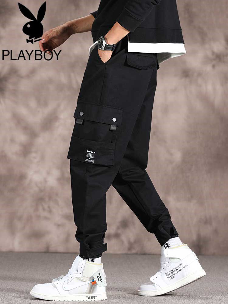 花花公子秋冬季工装裤男士潮流休闲裤子男运动宽松潮牌束脚裤长裤在类目 男装, 休闲裤中 - 来自Buy2taobao.com提供专业的淘宝代购服务