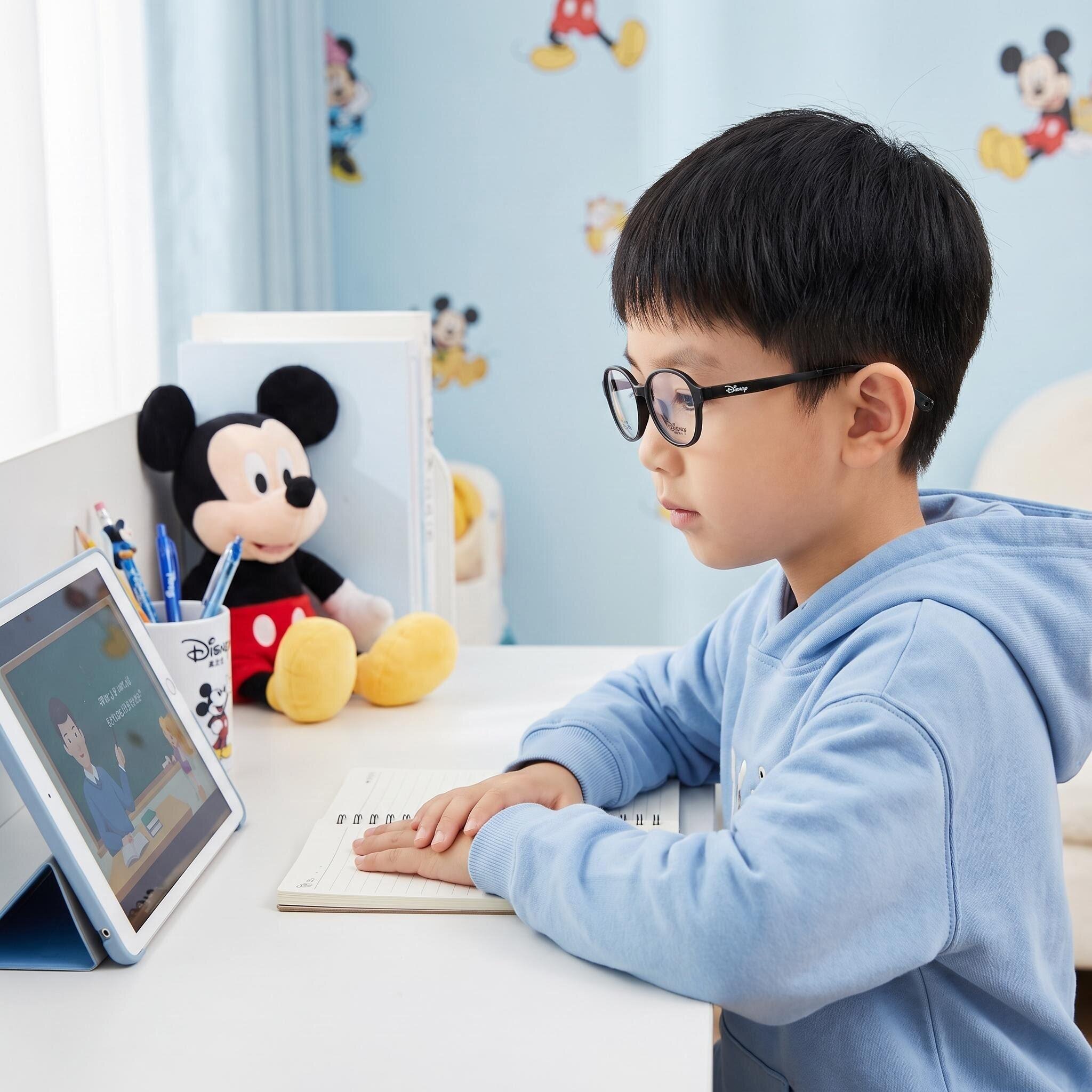迪士尼儿童近视眼镜架超轻医院款