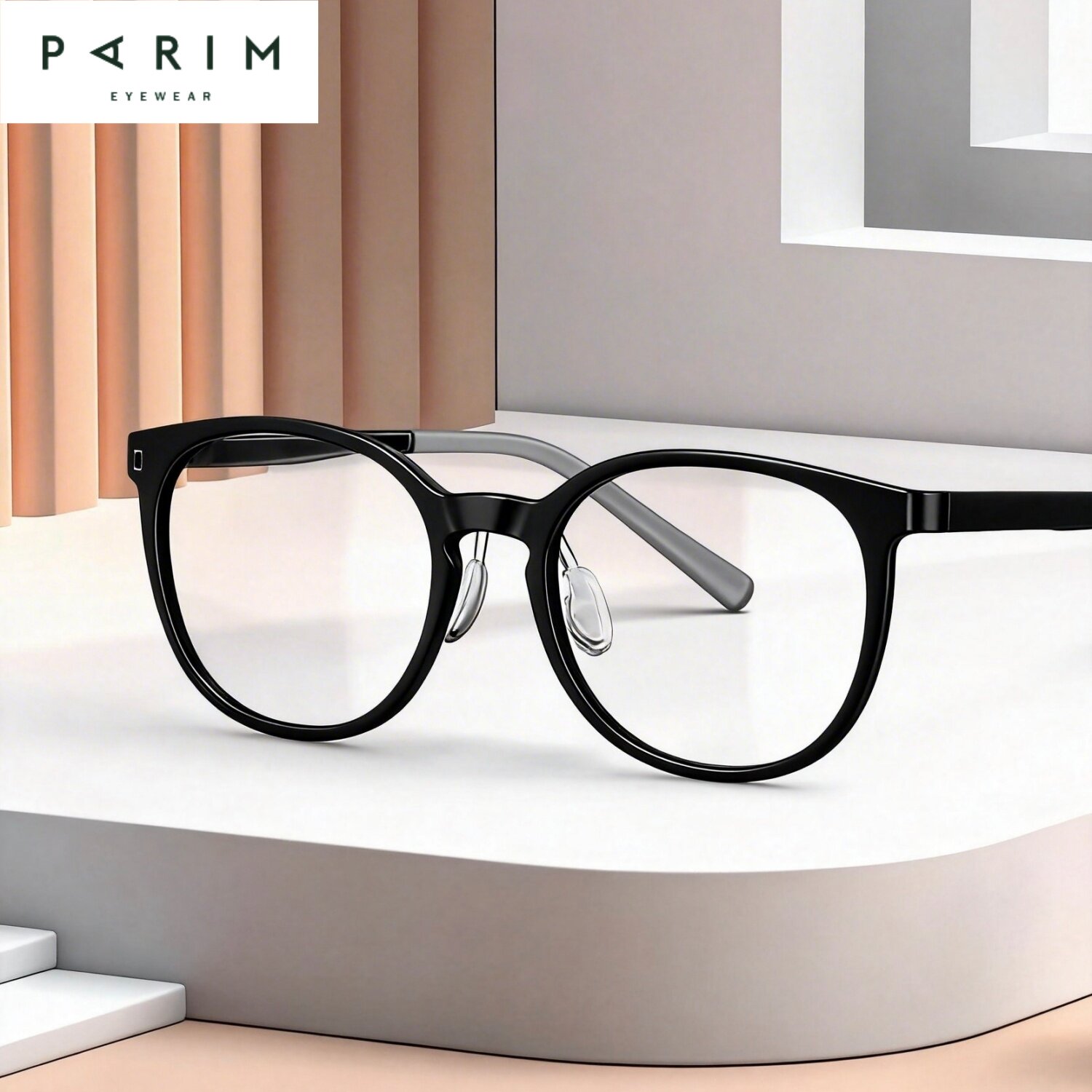 正品派丽蒙儿童近视眼镜框架53007圆形离焦防控专用超轻男女学生