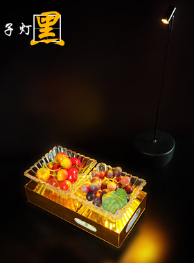 LED充电酒吧餐厅KTV高杆黑色金属台灯个性充电服务桌灯射灯定制