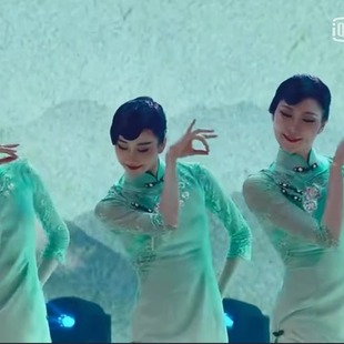 新款现当代舞蹈演出服茉莉花同款群舞表演服春晚旗袍艺考服定制W