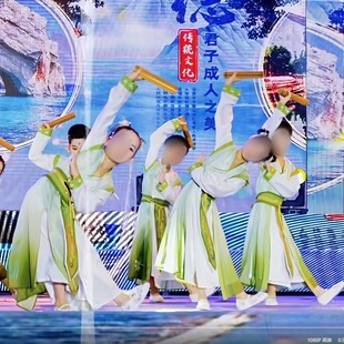 传统文化主题舞蹈儿童古典舞群舞同款舞台演出表演服专业定制