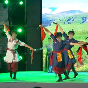 蒙古舞技巧组合《抵达》民族舞群舞同款舞蹈演出表演服装专业定制