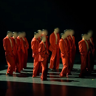 现当代舞群舞《红潮》同款舞蹈演出表演服装专业定制1