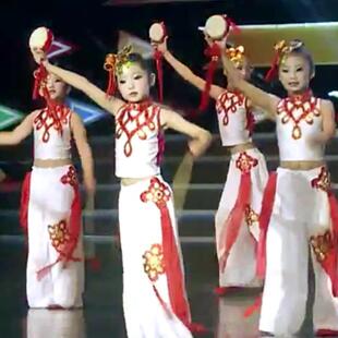 凤阳花鼓戏微风鼓韵新款中国梦演出儿童心鼓韵开门红服专业定制W
