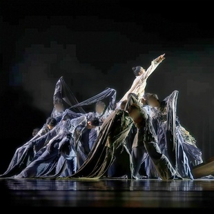 男子现当代舞群舞《山月行》同款水袖舞蹈演出表演服装专业定制1