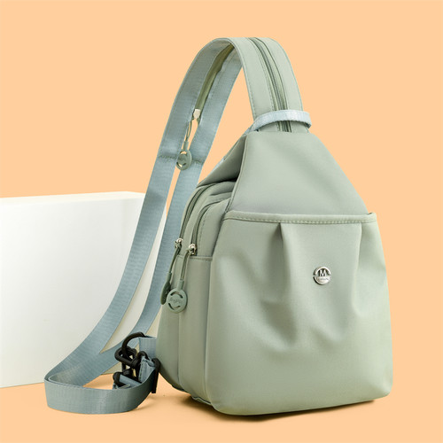 2025新款多功能多层双肩包小巧双肩包休闲牛津布多功能背包