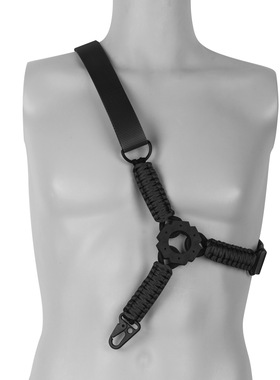 跨境新品 美式单点编织伞绳 军迷户外战术背带多功能垂直枪绳枪带