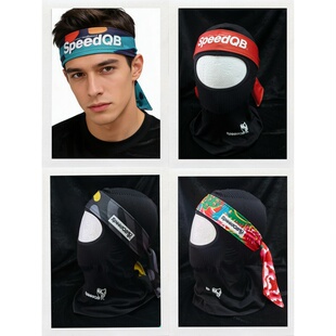Speedqb原创SQB竞技头带运动速干防汗搭配面罩帽子嘻哈战术