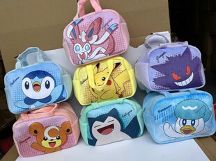 日本poke*宠物小精灵卡比兽耿鬼木木枭毛绒手提袋便当包购物收纳