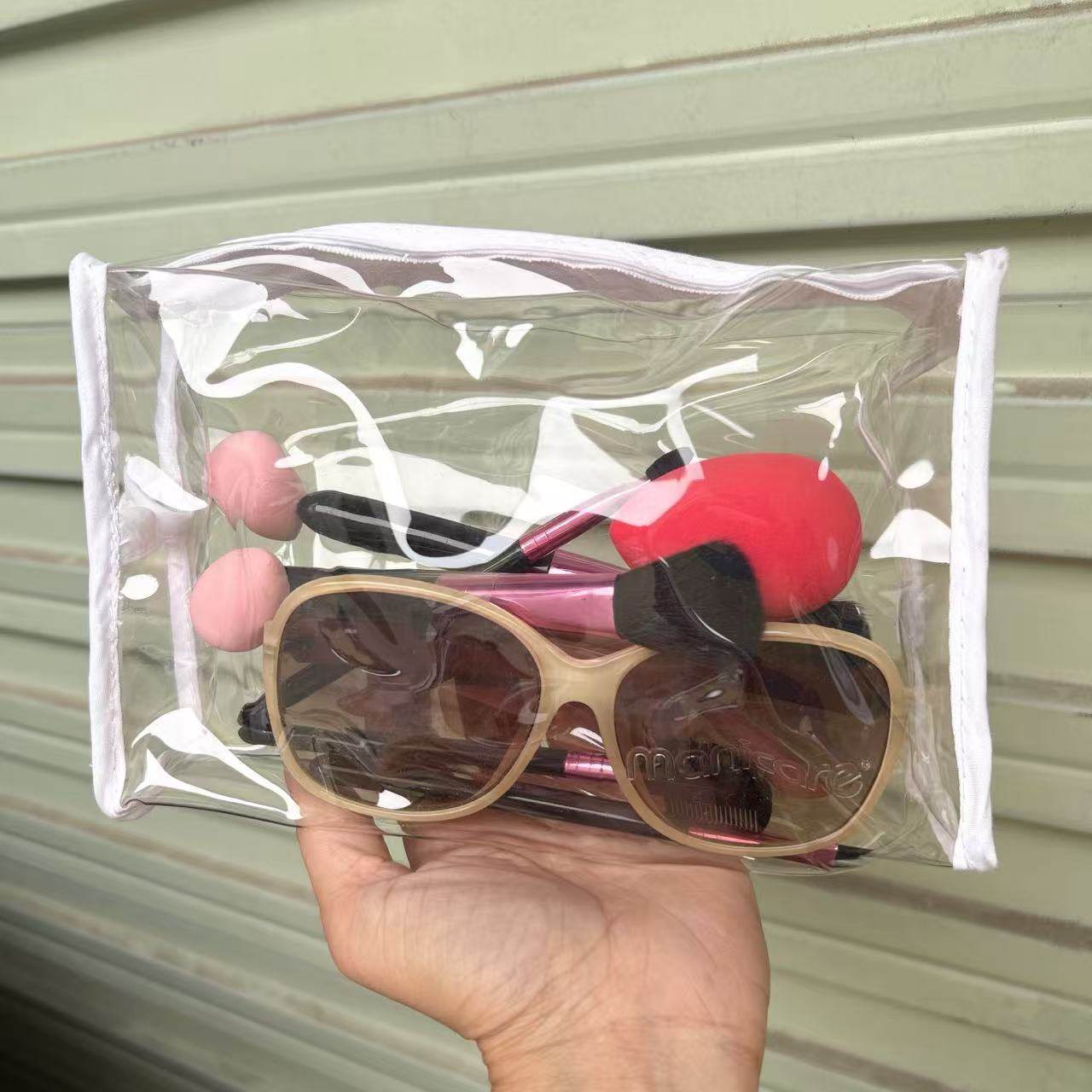 外贸尾货捡漏特价回馈！简约透明PVC防水便携化妆包洗漱收纳袋,收纳整理,化妆包,淘宝优惠券,粉丝福利购,淘宝优惠卷