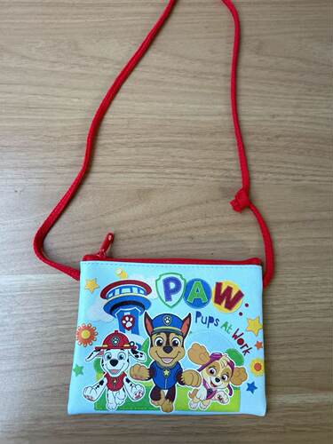 日系微瑕疵特价清仓！卡通可爱汪汪队小斜挎包收纳包16x13cm