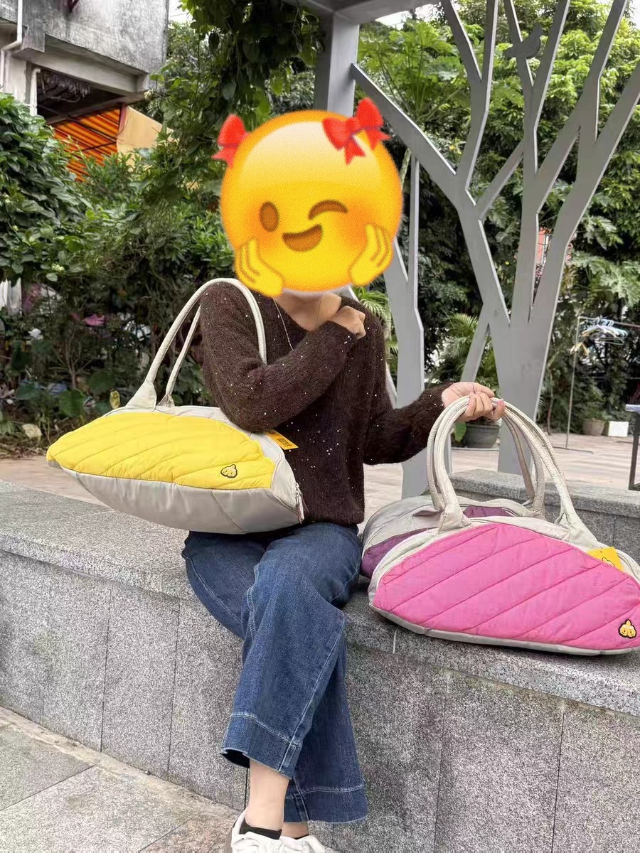 台湾小众慵懒时尚女包微瑕特价～夹棉通勤休闲单肩包托特包旅行包