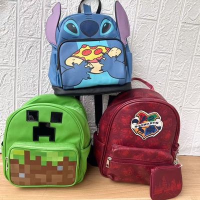 外贸尾货孤品捡漏！卡通可爱哈利波特史迪仔苦力怕双肩背包