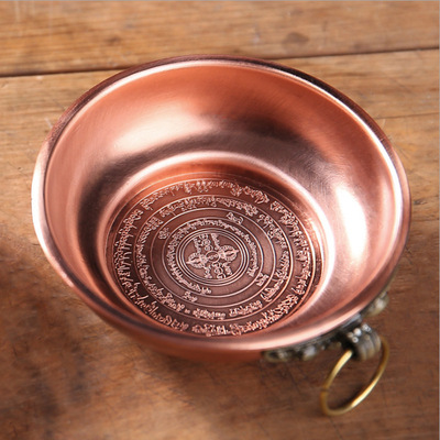 如法烟供盘火供盘解脱十字金刚杵中阴咒轮坛城熏香盘合金烟供烟盘