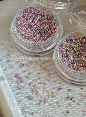 MOOERBMS 草莓甜心超细鱼子酱珠珠奶呼呼美甲饰品素材材料