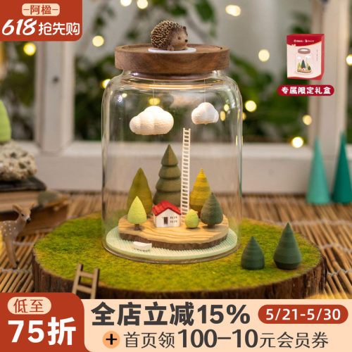 可爱治愈微景观摆件夜灯创意礼物