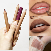 欧美裸奶咖色唇线笔裸灰棕混合唇妆唇线笔辣妹唇妆唇部阴影色裸唇
