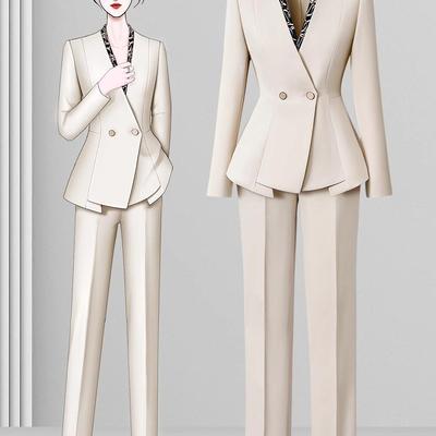 秋季职业套装女美容师经理工装