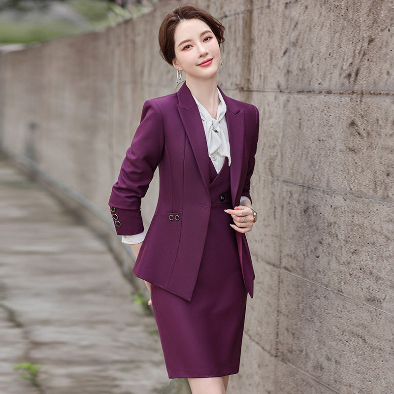 女款西服三件套职业女装
