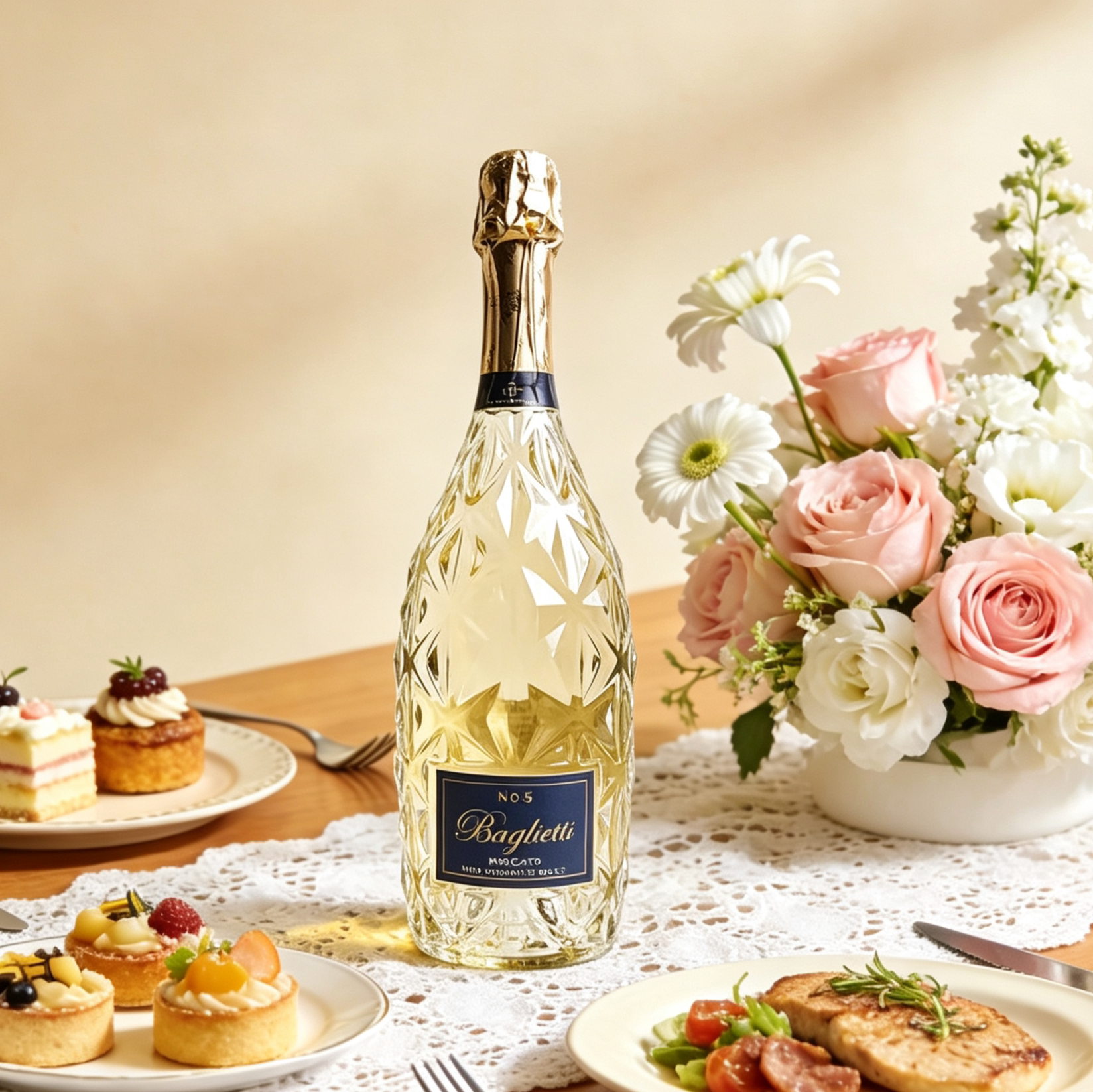 高颜值起泡！意大利原瓶进口莫斯卡托甜白气泡酒 女生甜酒 葡萄酒