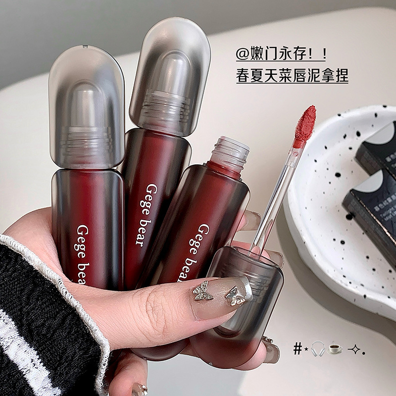 彩妆Gege bear暮色绒雾唇泥哑光雾面不易掉色学生党秋冬显白唇釉