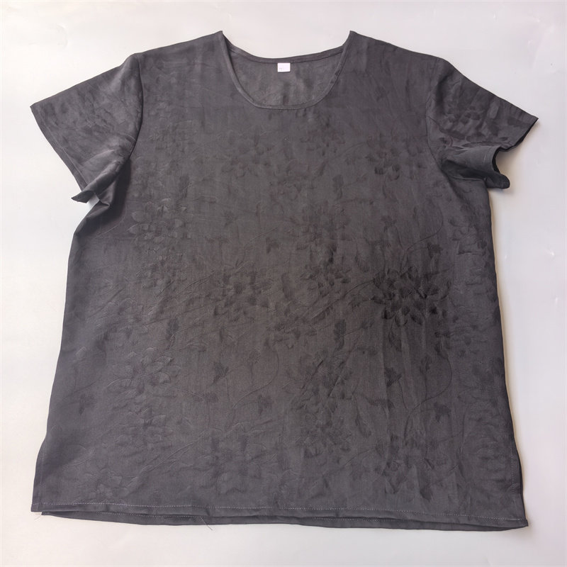 黑色香云纱 透孔花萝100%真丝桑蚕丝宽松柔软上衣套头衬衣高端 新,女装/女士精品,T恤,淘宝优惠券,粉丝福利购,淘宝优惠卷