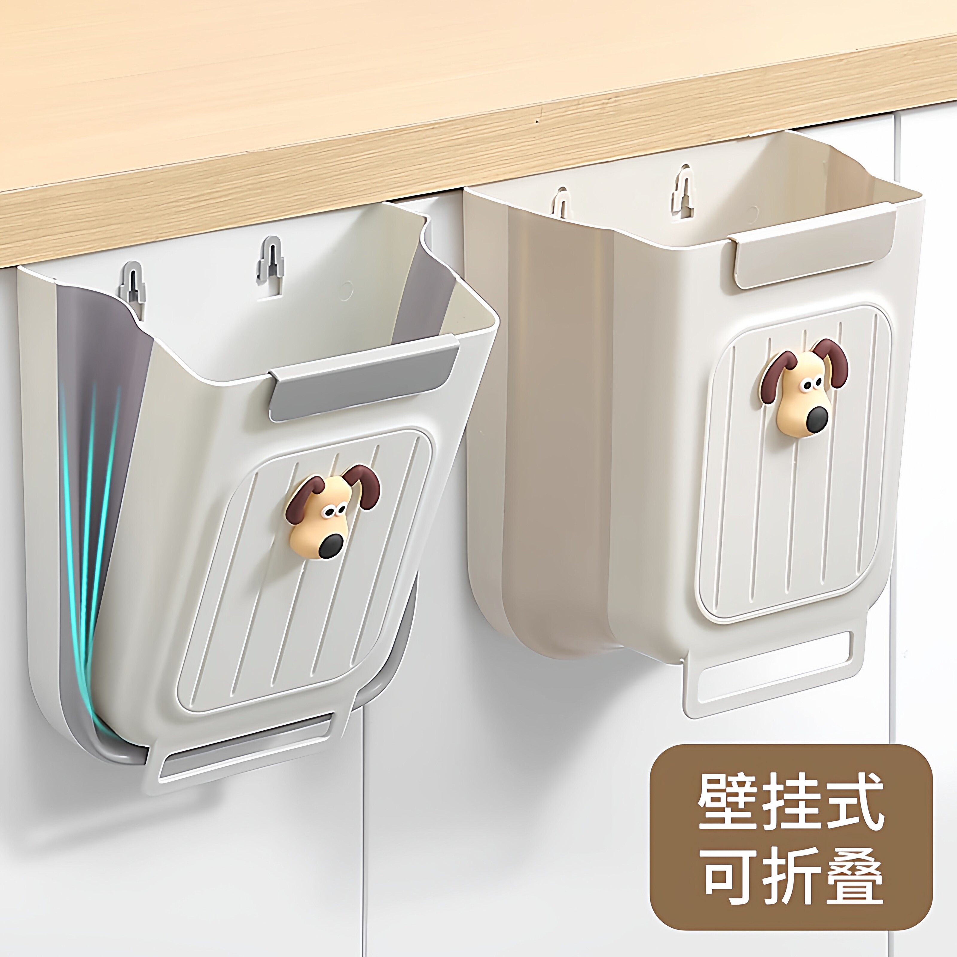 厨房垃圾桶壁挂式可折叠家用厨余橱柜门专用收纳桶卫生间厕所纸篓