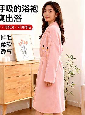 可穿式浴巾女浴裙浴袍速干