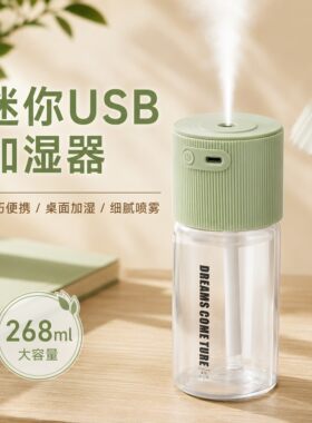 迷你USB空气加湿器家用卧室办公桌面净化空气雾化补水车载喷雾器
