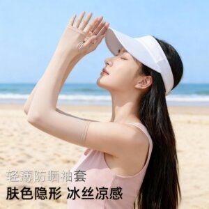 冰袖防晒袖套冰丝女夏2026新款手臂防紫外线薄款肤色隐形透气骑行