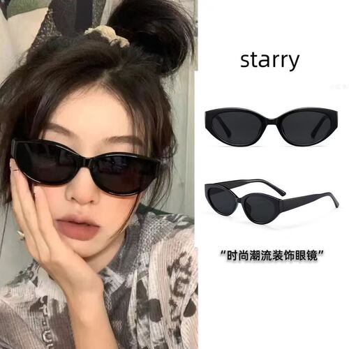 韩系辣妹猫眼高级感墨镜女款