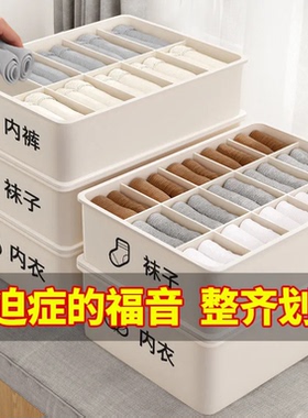 内衣收纳盒袜子内裤收纳抽屉式分格大容量家用宿舍神器分格收纳箱