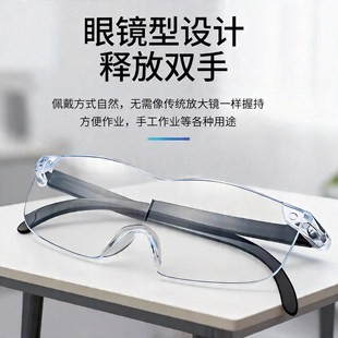 放大镜高清老人用放大倍看手机看书阅读高倍头戴式眼镜扩大镜
