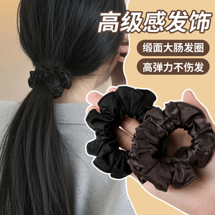 新年高弹力不伤发气质大肠发圈女秋冬复古耐用发绳扎马尾头绳头花