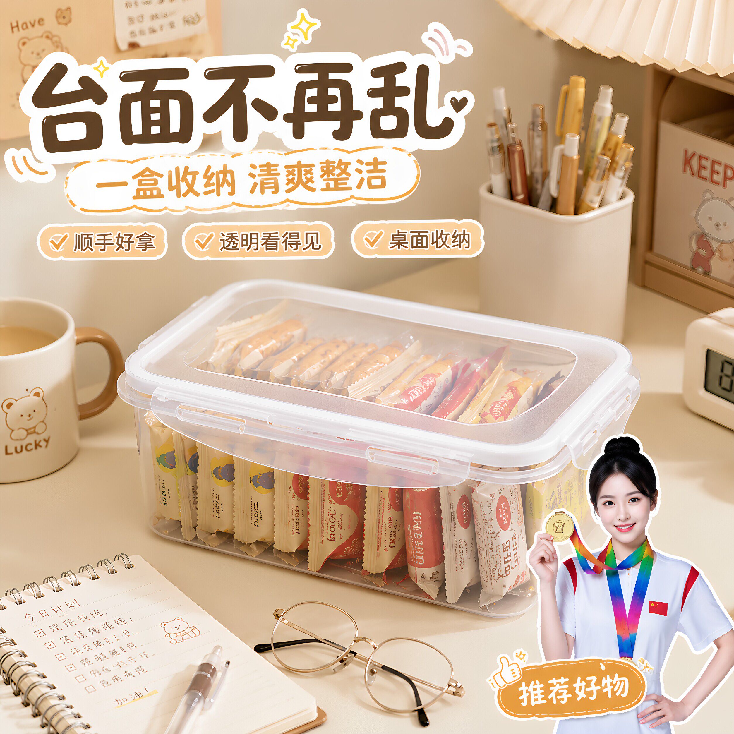 保鲜盒冰箱专用圆形塑料饭盒水果收纳餐盒密封盒可微波加热