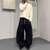 裤 牛仔裤 脚隐藏磁吸扣 已洗水不易脱色 弯刀廓形原牛 STEEPC