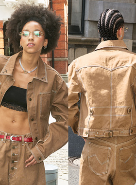 STEEPC 细节拉满*水洗珠帆布boxy短宽正肩版型工装夹克外套