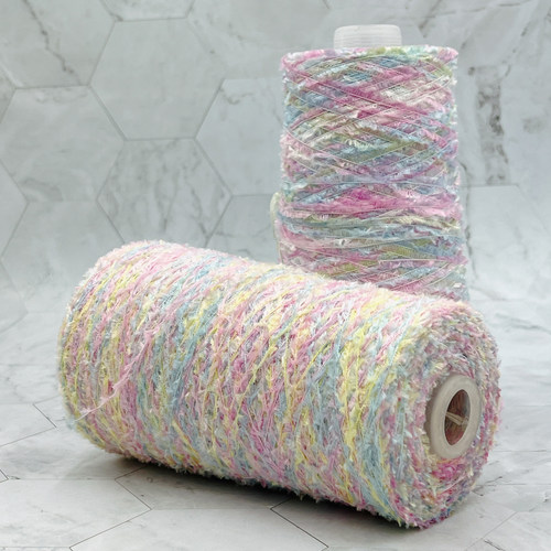 马卡龙色系花式纱配线