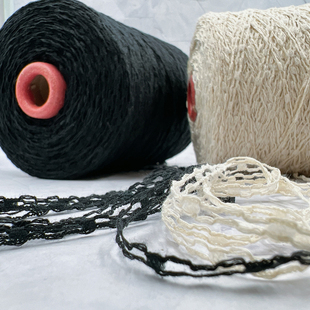 手工混线DIY配线春夏服饰手编线 纱 500克标价 镂空蕾丝边轨道花式